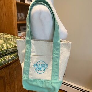 Cream and Mint Tote Bag